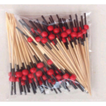 Brochettes en bambou en forme de couleur rouge pour fête